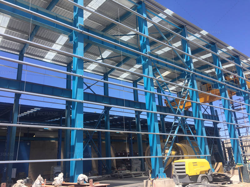 crane steel structure installation