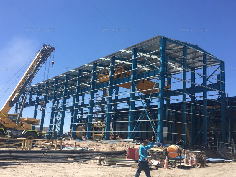 steel structure with 50ton overhead crane