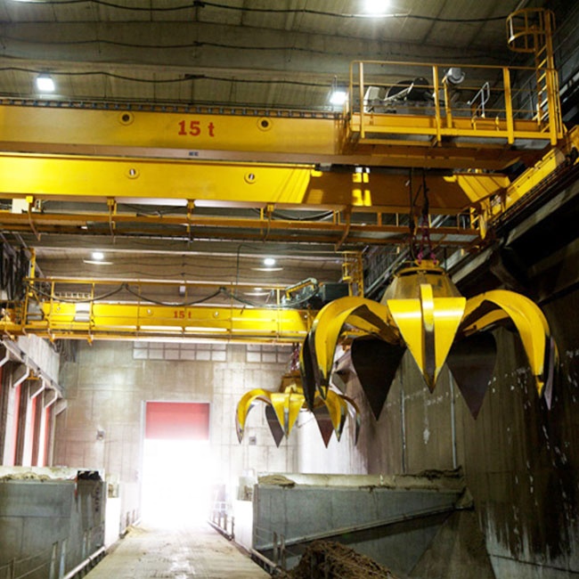 Sinokocranes orange peel grab bucket overhead crane for handling scrap