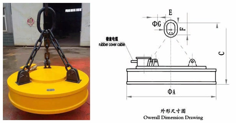 china scrap yard crane lifting magnets price