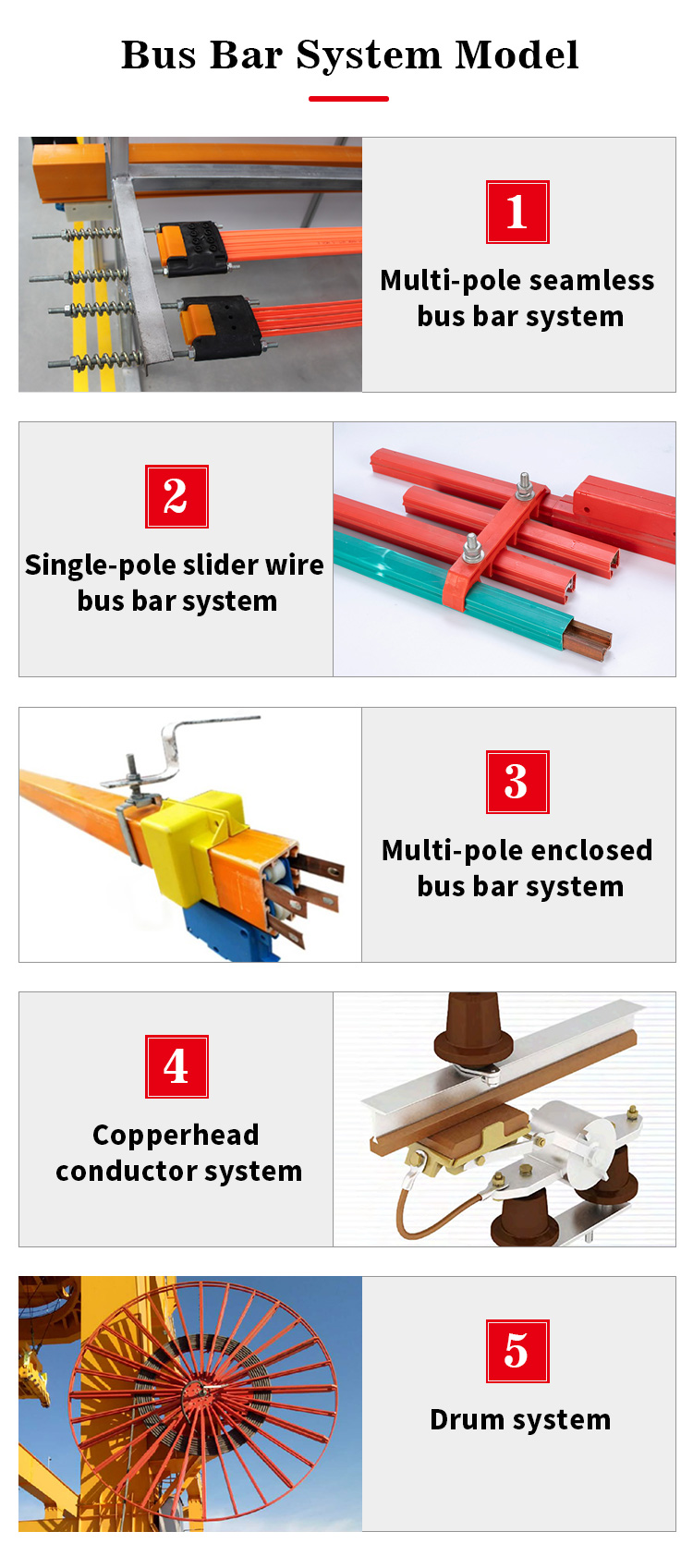 bus bar for crane