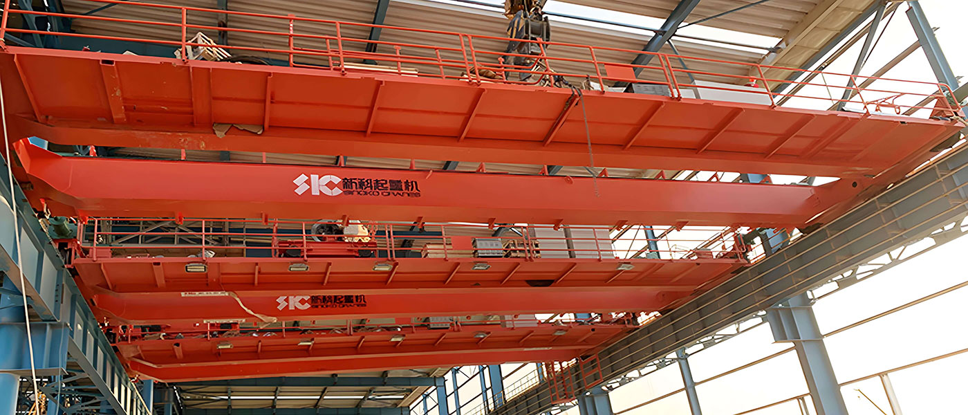 double girder overhead crane in steel mill