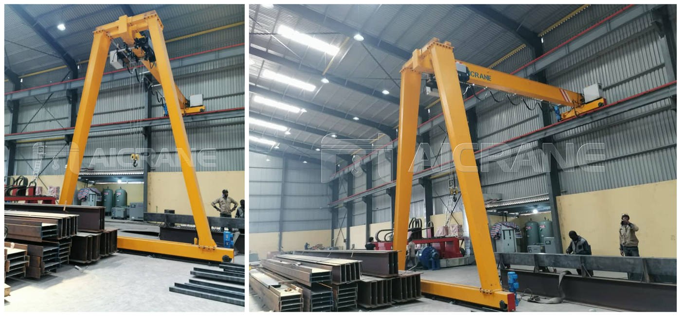 Aicrane single beam semi gantry crane